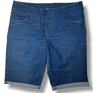 GEORGE women's pull-up rolled hems denim shorts size 14